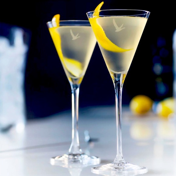 grey goose Dining 2 Grey Goose Vodka Martini Glasses Signed Poshmark